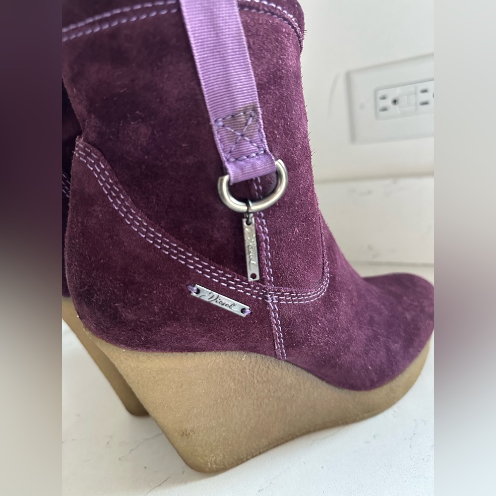 DIESEL Ankle Suede Wedge‎ Booties Size 9 - Picture 2 of 8